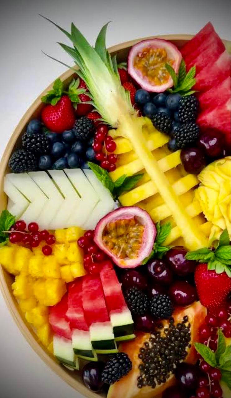 Exotic fresh fruit platter