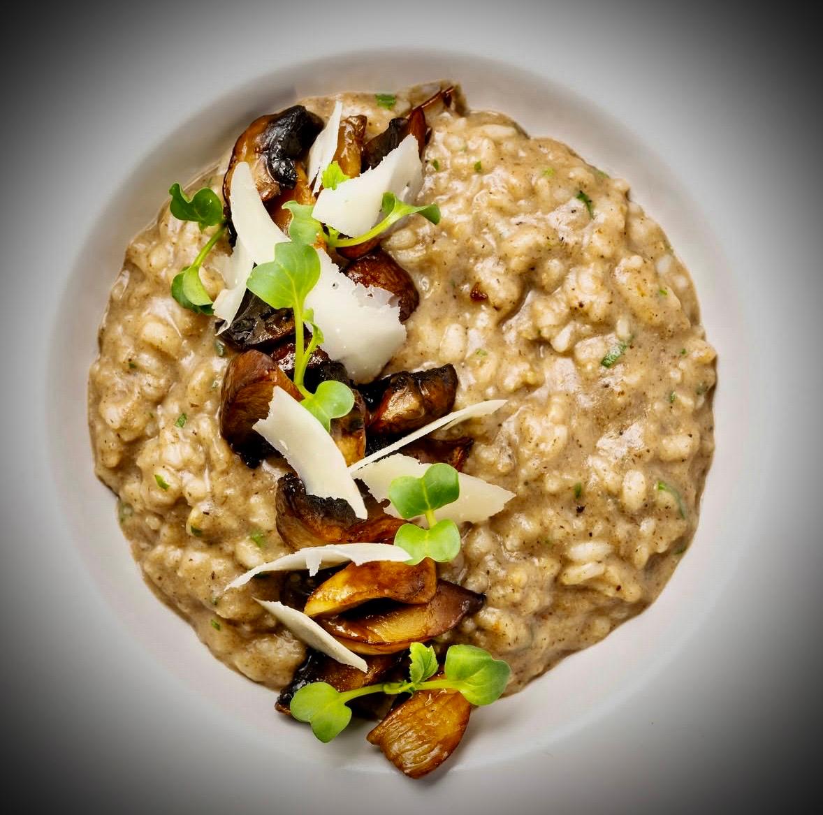 Wild mushroom risotto with parmesan